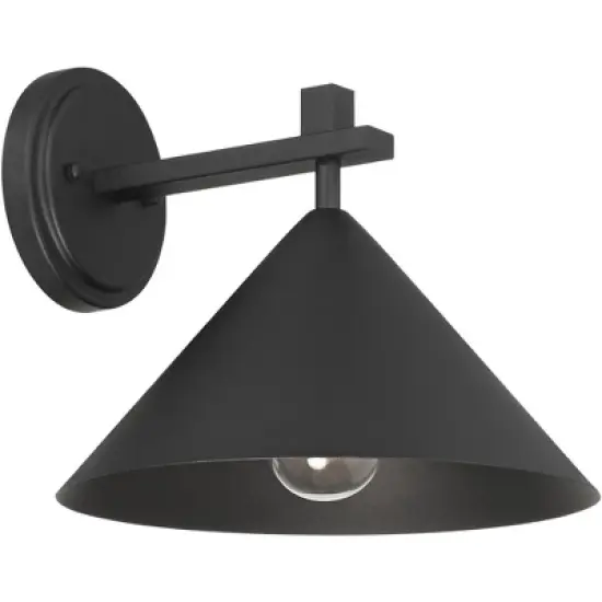 John Timberland Apex 9 3/4" High Modern Outdoor Wall Light Fixture Mount Porch House Exterior Dark Sky Weatherproof Textured Black Finish Metal image {5}