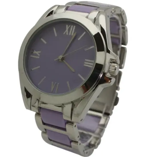 OLIVIA PRATT TWO TONE PASTEL COLORS AND METAL WATCH image {1}