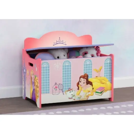 Delta Children Disney Princess Deluxe Toy Box - Greenguard Gold Certified image {1}