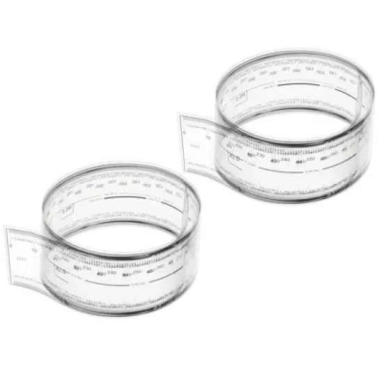 Unique Bargains PET Plastic Folding Film Flexible Ruler with R Angle and Width Lines 2 Pcs image {8}