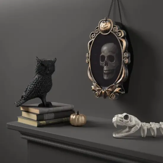 15" Light Up Emerging Skull Frame Halloween Decorative Prop - Hyde and EEK! Boutique&trade;: Indoor Window Hanger image {1}