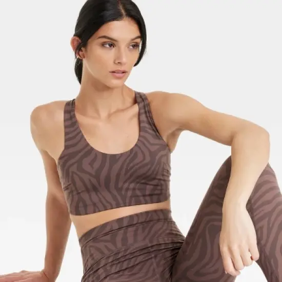 Women's Light Support Brushed Sculpt Unpadded Bra - All in Motion&trade; image {4}