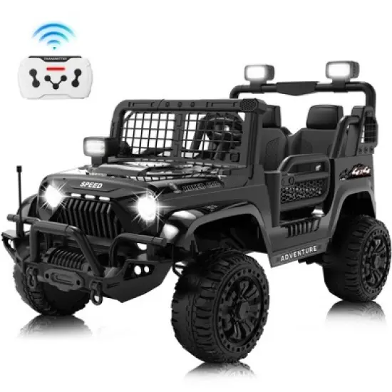 JOYRACER 24V 2-Seater Ride-On Jeep Style Car for Kids, Electric Ride-On Toys with Bluetooth, Music, USB & MP3 Port image {8}