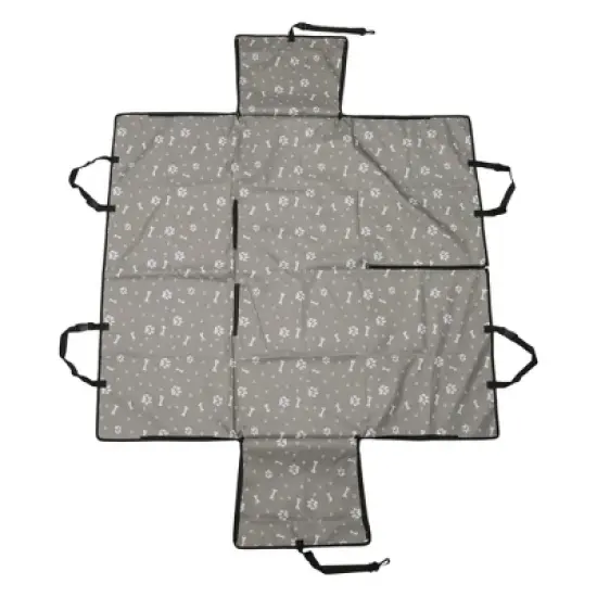 Unique Bargains Paw Prints Pet Car Seat Cover 51.18"x15.75"x21.65" 1 Pc image {7}
