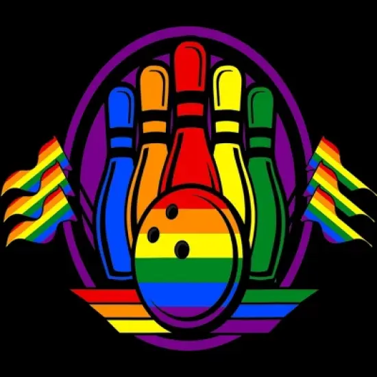 Design By Humans Bowling Pins Pridey By Legato Tendo Tank Top image {1}