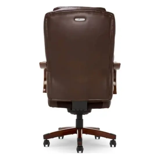 JOMEED CC82 Delano Big and Tall Executive Office Chair with Ergonomic Lumbar Support, Adjustable Height, and Comfort Core Memory Foam, Brown Leather image {3}