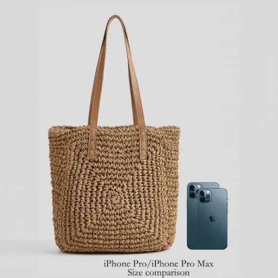 Handwoven Straw Tote Bag - Cupshe image {4}