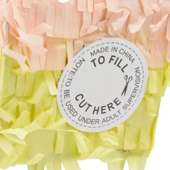 Blue Panda Large Number 7 Pinata for Kids 7th Birthday Party Decorations, Rainbow Pastel, 21 x 15 In image {3}