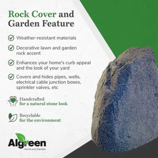 Algreen Receptacle Large Outdoor Rock Cover Decorative Lawn and Garden Landscape Accent to Hide Wire image {3}