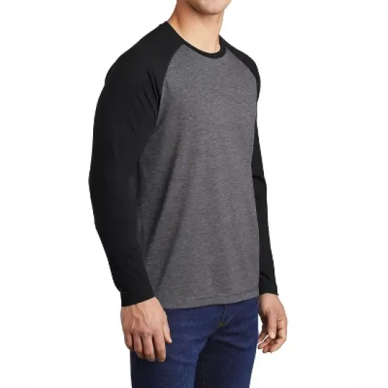 Mafoose Men's Tri-Blend Long Sleeve Wicking Raglan Tee for Active Comfort image {7}