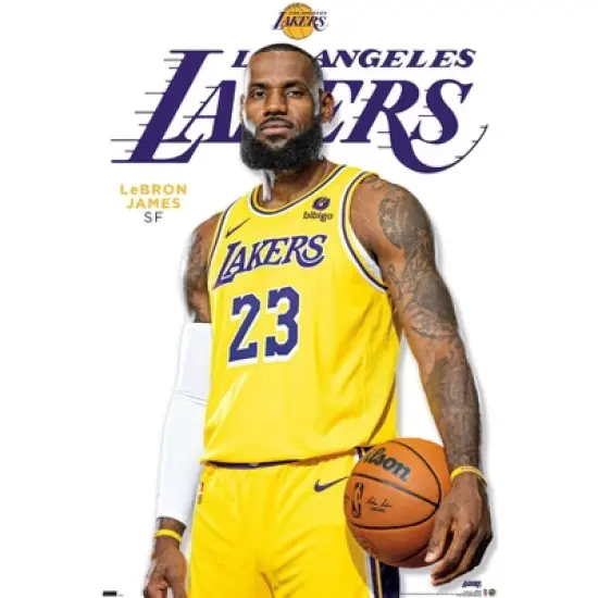 Trends International NBA Los Angeles Lakers - LeBron James Feature Series 23 Framed Wall Poster Prints image {6}