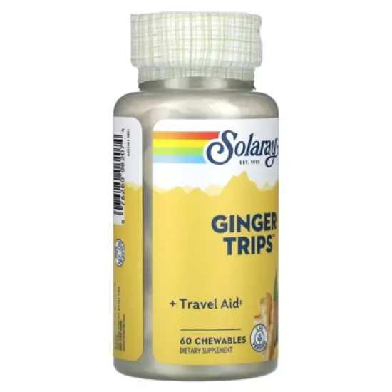 Solaray Ginger Trips, 60 Chewables image {3}