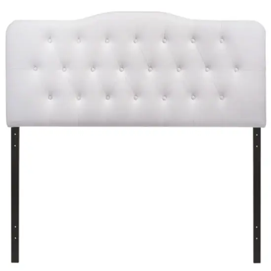 Annabel Upholstered Vinyl Headboard White - Modway image {6}