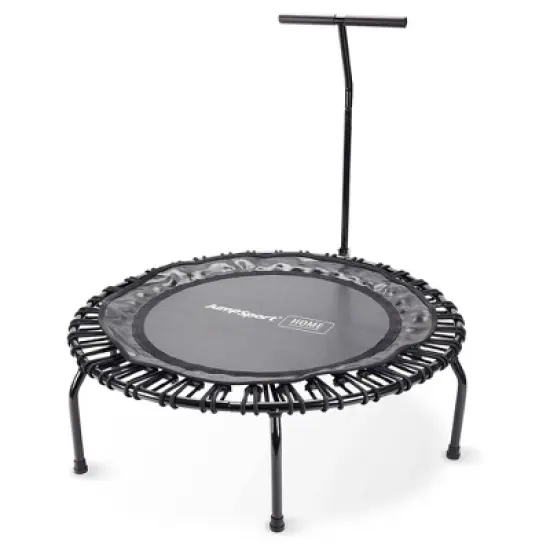 JumpSport Compact Round Lightweight 22 Pound Stable Bounce Home and Gym Fitness Indoor Mini Rebounder Trampoline for Adults, Black image {6}