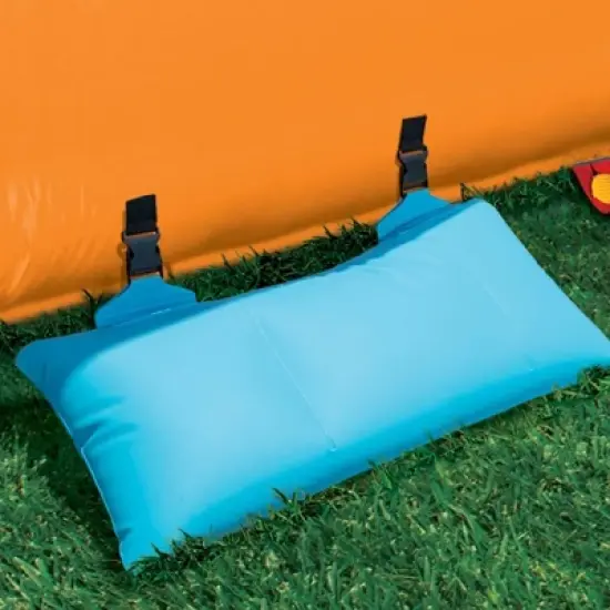 Banzai Sidewinder Falls Inflatable Outdoor Water Park Swimming Splash Pool, Slides, and Adventure Tunnel with Air Blower, Stakes, and Storage Bag image {3}