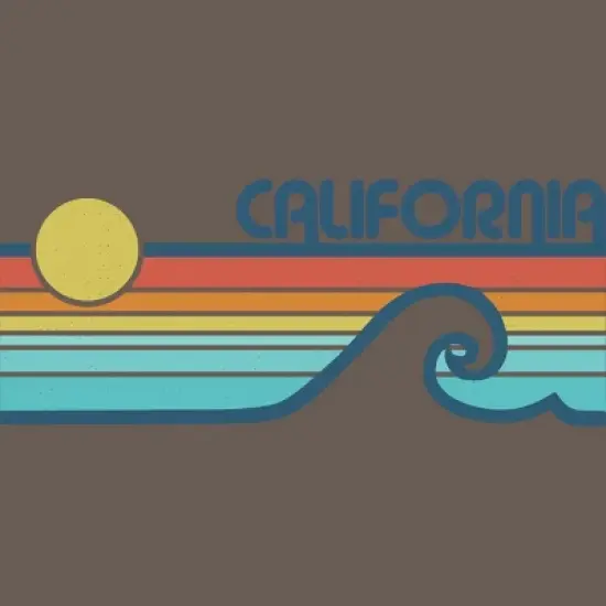 Women's Design By Humans California Retro Sunset By LuckyU Racerback Tank Top image {1}