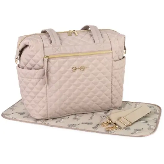 Jessica Simpson Quilted Tote - Taupe image {1}