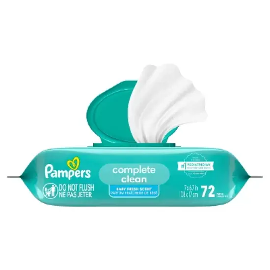 Pampers Complete Clean Baby Wipes Fresh Scent - 72ct image {8}
