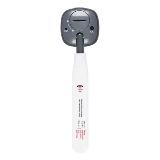 OXO Digital Instant Read Thermometer: Quick Read Cooking Tool, Stainless Steel, -22 to 302&deg;F, Includes Storage Sleeve image {1}