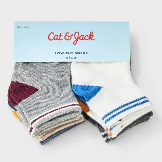 Toddler Boys' 6pk Colorblock Ankle Socks - Cat & Jack&trade; image {1}