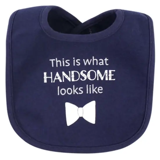 Hudson Baby Infant Boy Cotton Bibs 10pk, Handsome Like Daddy, One Size image {3}