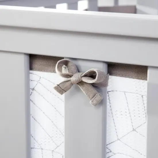 BreathableBaby Breathable Mesh Crib Liner - Deluxe Embroidered Collection - Woodland Leaves image {8}