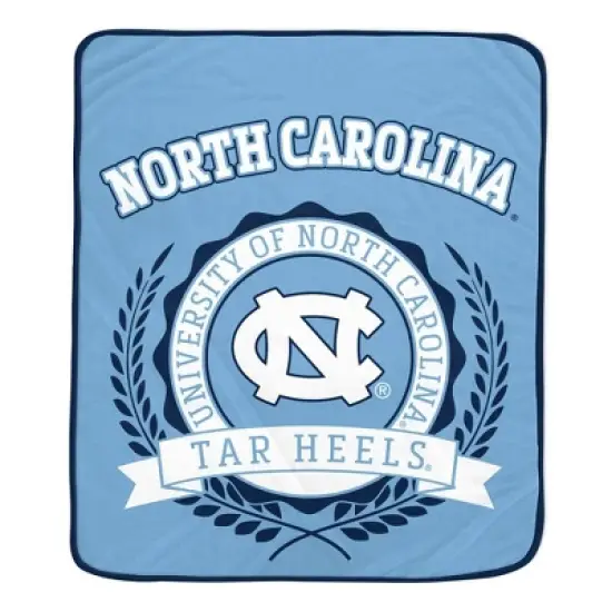 NCAA North Carolina Tar Heels Crest Ultra Soft Blanket image {2}