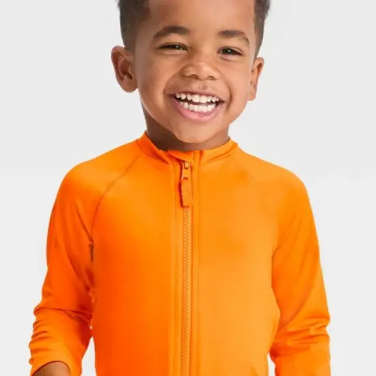 Toddler Solid Rash Guard Top - Cat & Jack&trade; Orange image {1}