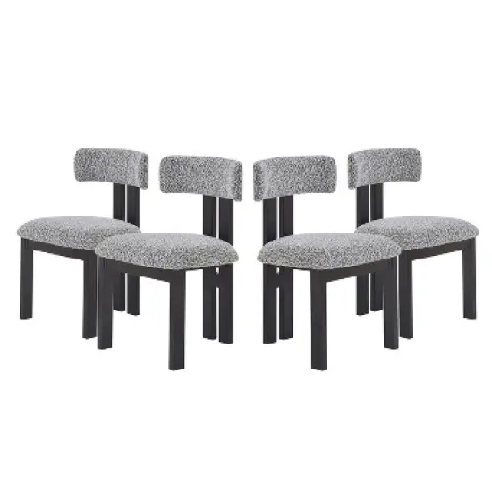 Christopher Knight Home Layla Iron Frame Upholstered Dining Chairs (Set of 4) image {10}