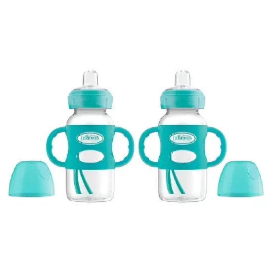 Dr. Brown's Wide-Neck Sippy Bottle with Handles - 2pk image {6}