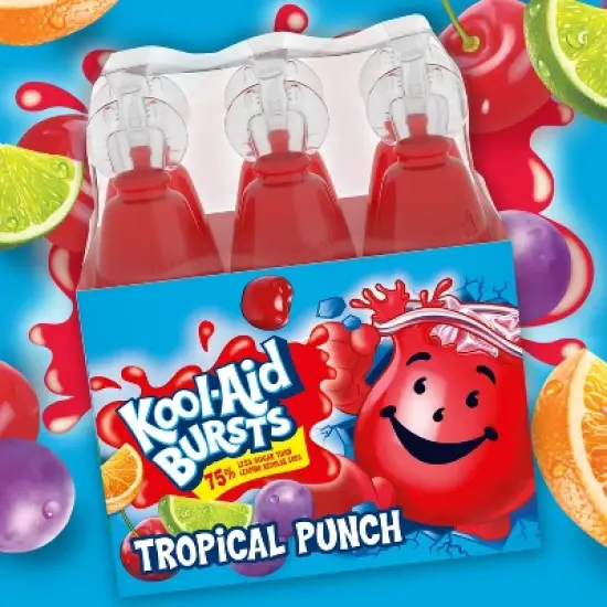 Kool-Aid Bursts Tropical Punch Juice Drink - 6pk/6.75 fl oz Bottles image {3}