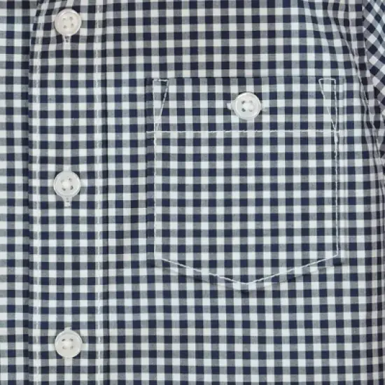 Hope & Henry Boys' Poplin Short Sleeve Button Down Shirt, Kids image {2}