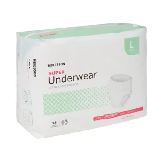 McKesson Disposable Underwear Pull On with Tear Away Seams Large, UW33845, Moderate image {2}