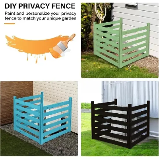 VINGLI Privacy Fence, Privacy Fence Panels for Outside, Outdoor Trash Can Pool Equipment (36 x 36in) image {4}