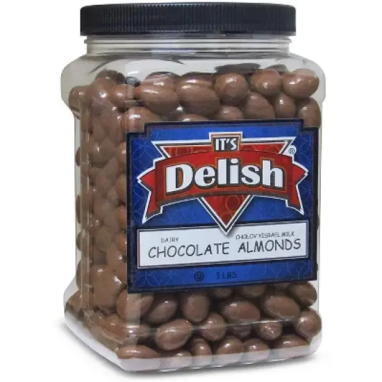 Milk Chocolate Covered Almonds by It's Delish, 3 LBS Jumbo Container image {3}