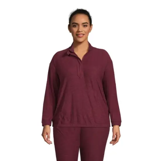 Lands' End Women's Long Sleeve Performance Zip Front Popover image {1}