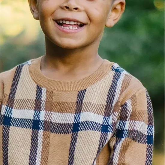 Hope & Henry Boys' Organic Cotton Long Sleeve Crew Neck Pullover Sweater, Kids image {2}