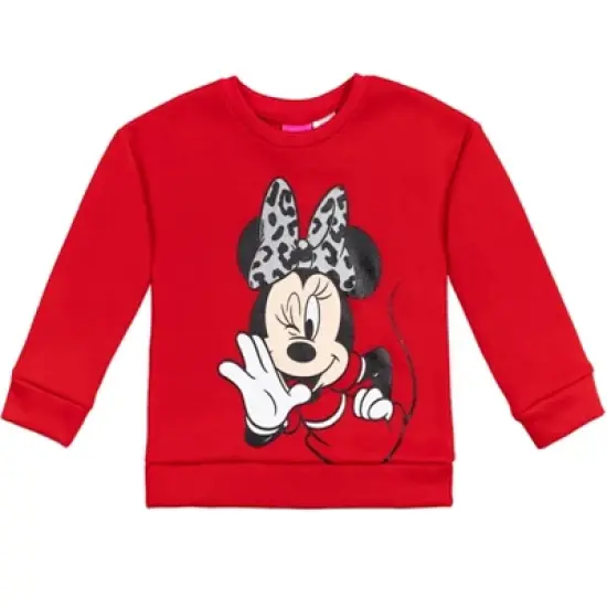 Disney Minnie Mouse Baby Girls Pullover Fleece Sweatshirt and Leggings Outfit Set Infant image {1}