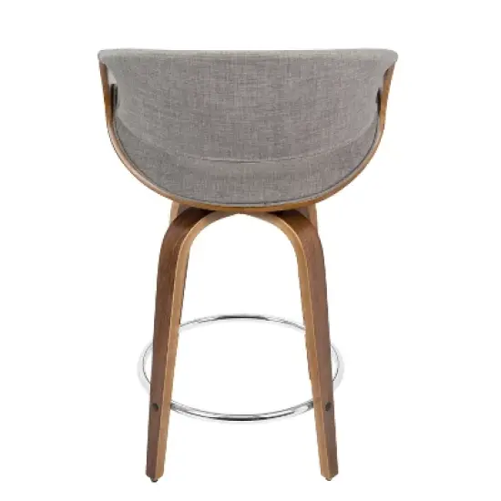 Set of 2 Curvini Mid-Century Modern Counter Height Barstools - LumiSource image {5}