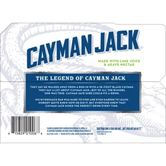 Cayman Jack Margarita Cocktail - 6pk/11.2 fl oz Bottles image {3}