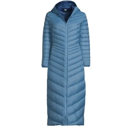 Lands' End Women's Plus Size Wanderweight Ultralight Packable Maxi Down Coat image {6}