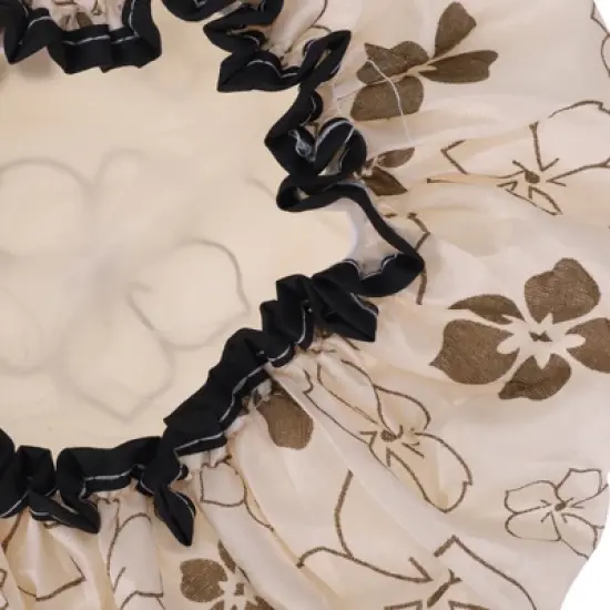 Unique Bargains Floral Double Layer Shower Cap 1 Pc image {4}