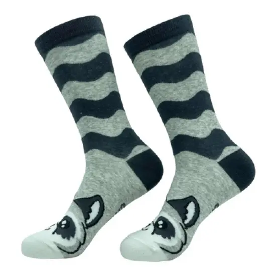 Crazy Dog Women's Raccoon Socks Funny Cute Furry Cuddly Rodent Novelty Footwear image {1}