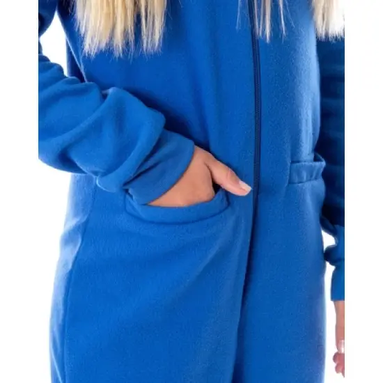 NASA Girls' Meatball Space Suit Astronaut Costume One Piece Pajama Union Suit Blue image {4}