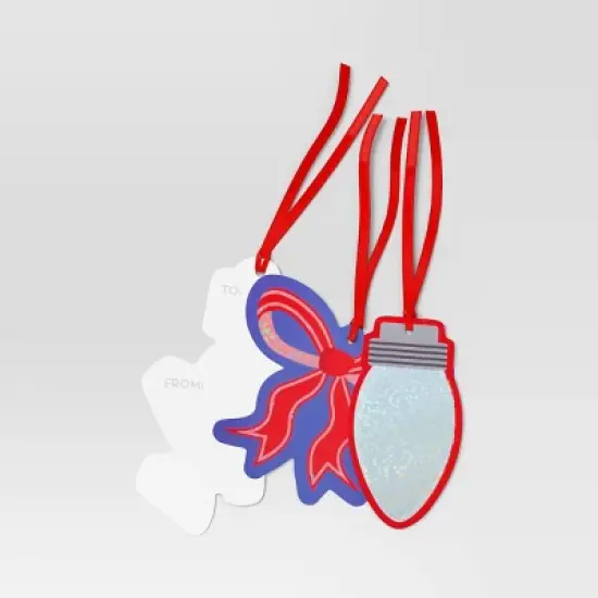 50ct Christmas Tie-On Gift Tags Cheerful Prints - Wondershop&trade; image {2}