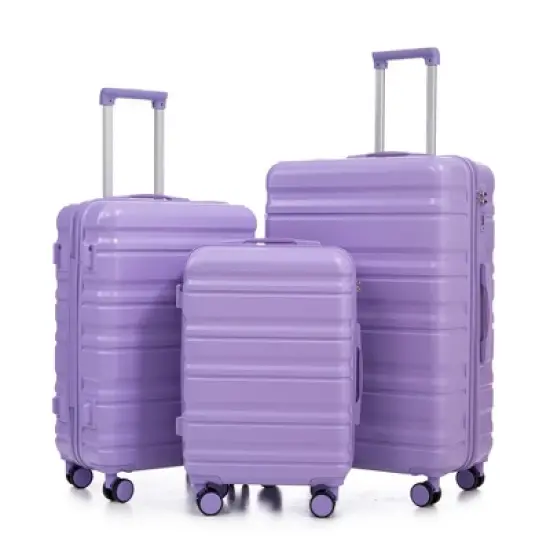 Lyngins 20/24/28 Inch 3 PCs Carry on Luggage Sets with Combination Lock,Suitcases Sets with Spinner Wheels for Family Trips image {8}