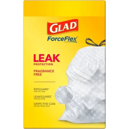 Glad ForceFlex Tall Kitchen Drawstring Trash Bags - Unscented - 13 Gallon image {10}