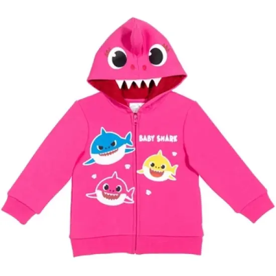 Pinkfong Baby Shark Zip Up Cosplay Hoodie Toddler  image {8}