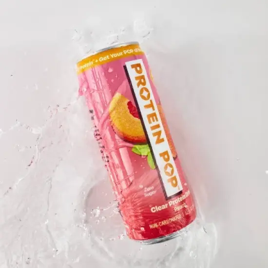 Protein Pop Peach Sports Drink - 12 fl oz image {3}