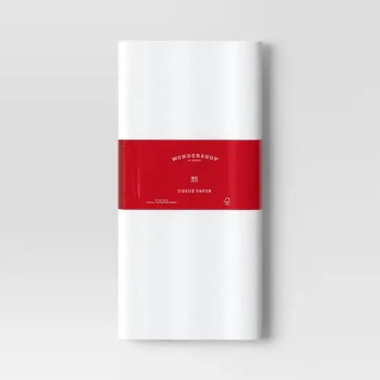 90ct Christmas Gift Tissue Paper White - Wondershop&trade; image {2}